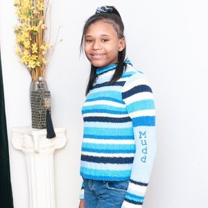 Blue Fuzzy sweater by Mudd sz 14